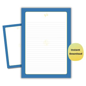 Python Coding Notes Template | Lined Programming Paper (Printable PDF)