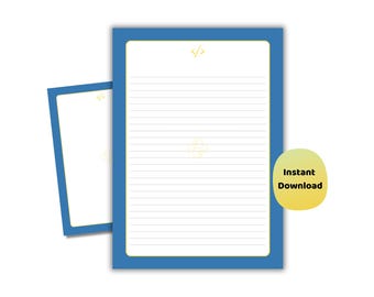 Python Coding Notes Template | Lined Programming Paper (Printable PDF)