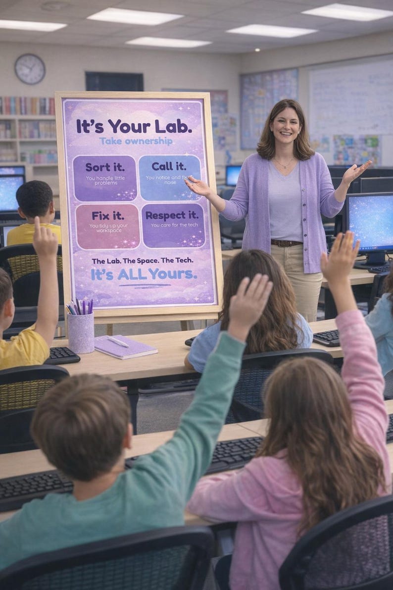 Computer Lab Rules Poster for Students | Computer Science Classroom ...