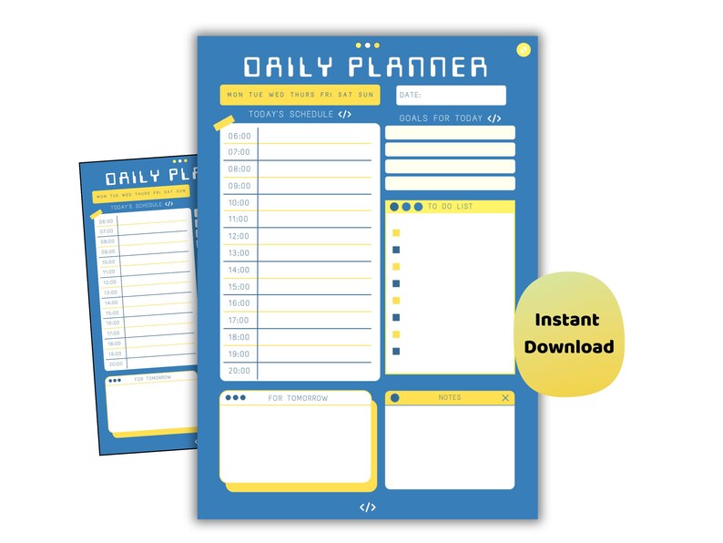 Agenda quotidien Python | Organiseur d'étude de codage imprimable image 1