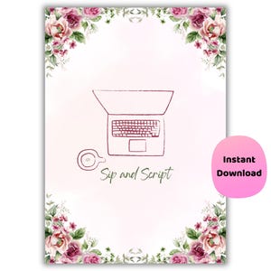 Cadeau de fin d'études | Affiche florale d'informatique | Art mural girly technique