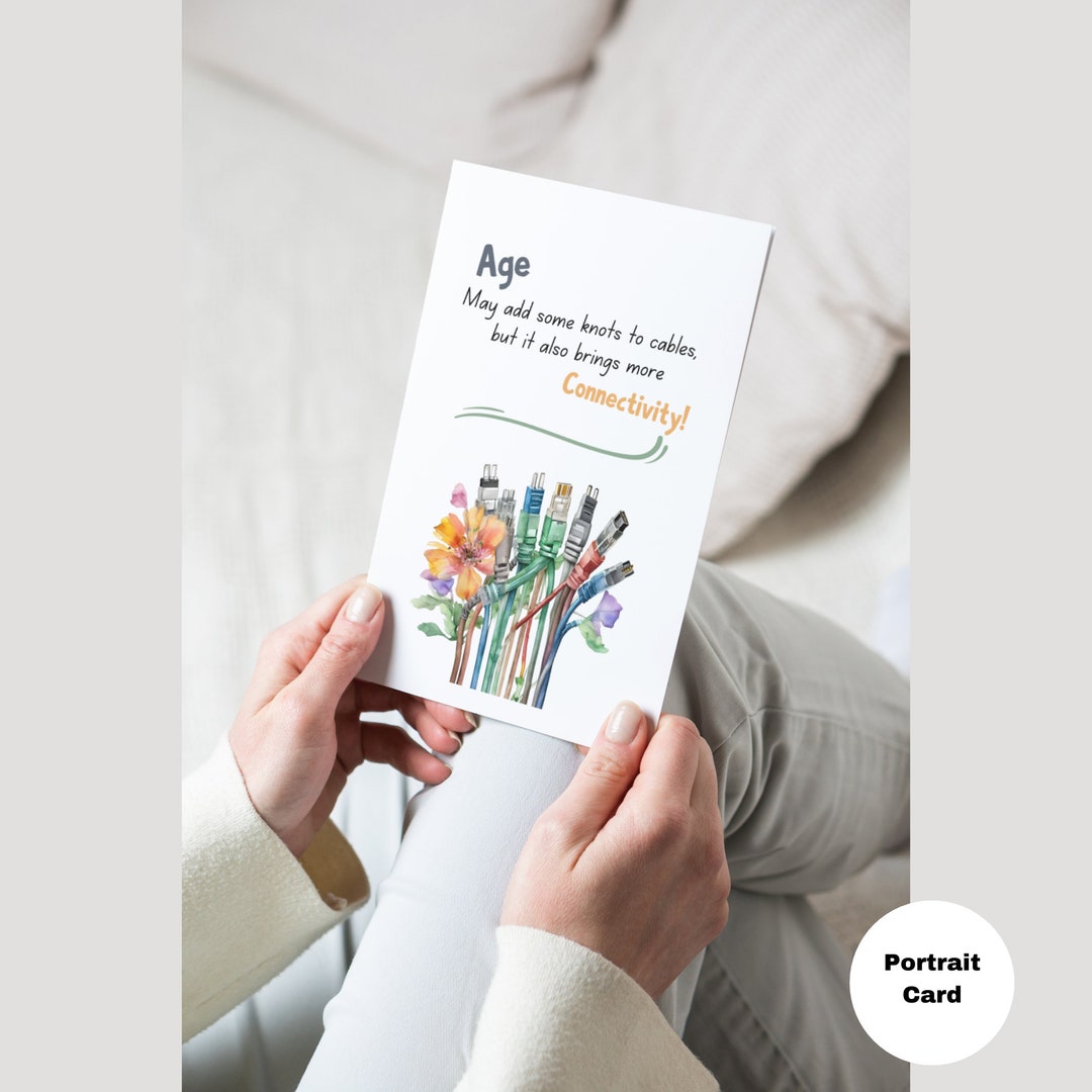 Cables Birthday Card Printable Happy Birthday Cards Download - Etsy