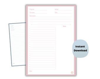 Pagine di appunti sull'algoritmo / Modello di codifica stampabile