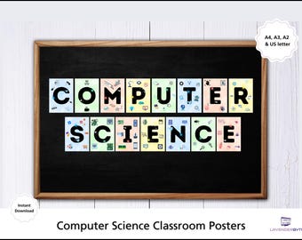 Computer Science Classroom Posters | STEM Bulletin Board | Digital Download