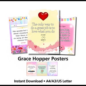 Women in Computer Science Posters | Grace Hopper Quotes (Set of 6)