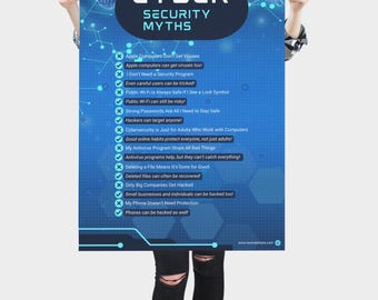 Cyber Security Poster, Online Safety Classroom Display, Internet Safety Poster, Digital Citizenship, Computing Classroom Decor, KS2 KS3 GCSE