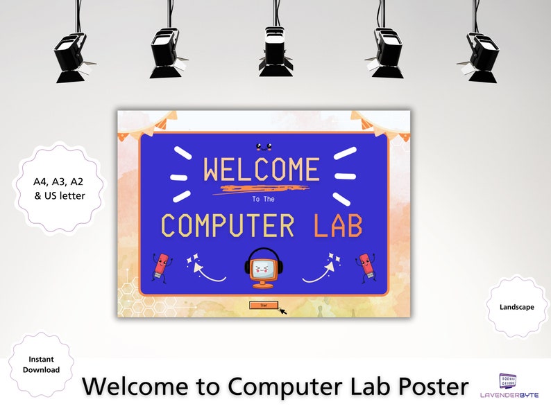 Computer Lab Cute Sign | School Classroom Computing Decor | Teacher ...