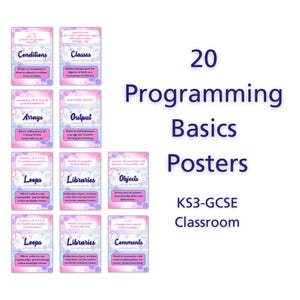 Programming Basics Posters – Computer Science Classroom Decor (Digital Download)