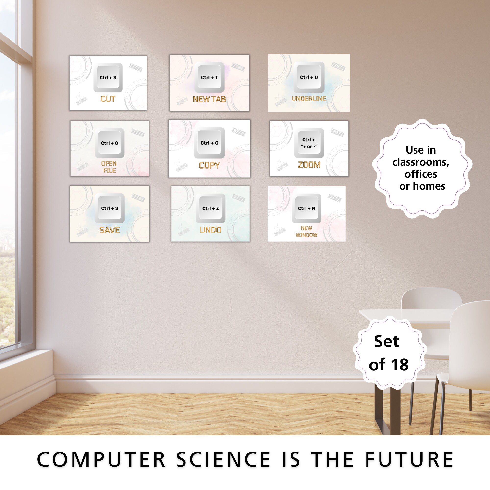 Keyboard Shortcuts Posters | Computer Lab Decor | Tech Classroom Sign ...
