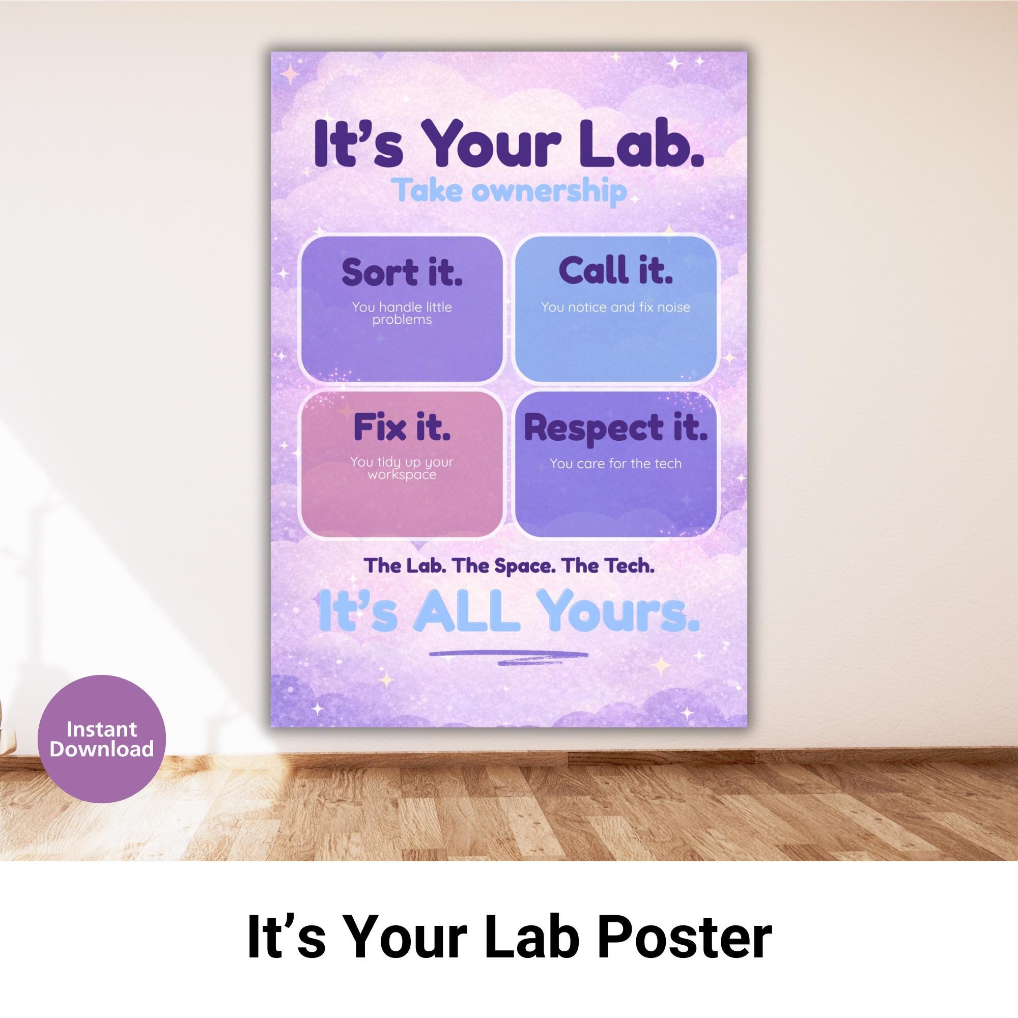 Computer Lab Rules Poster for Students | Computer Science Classroom ...