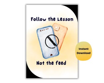 Poster Geen telefoons in de klas