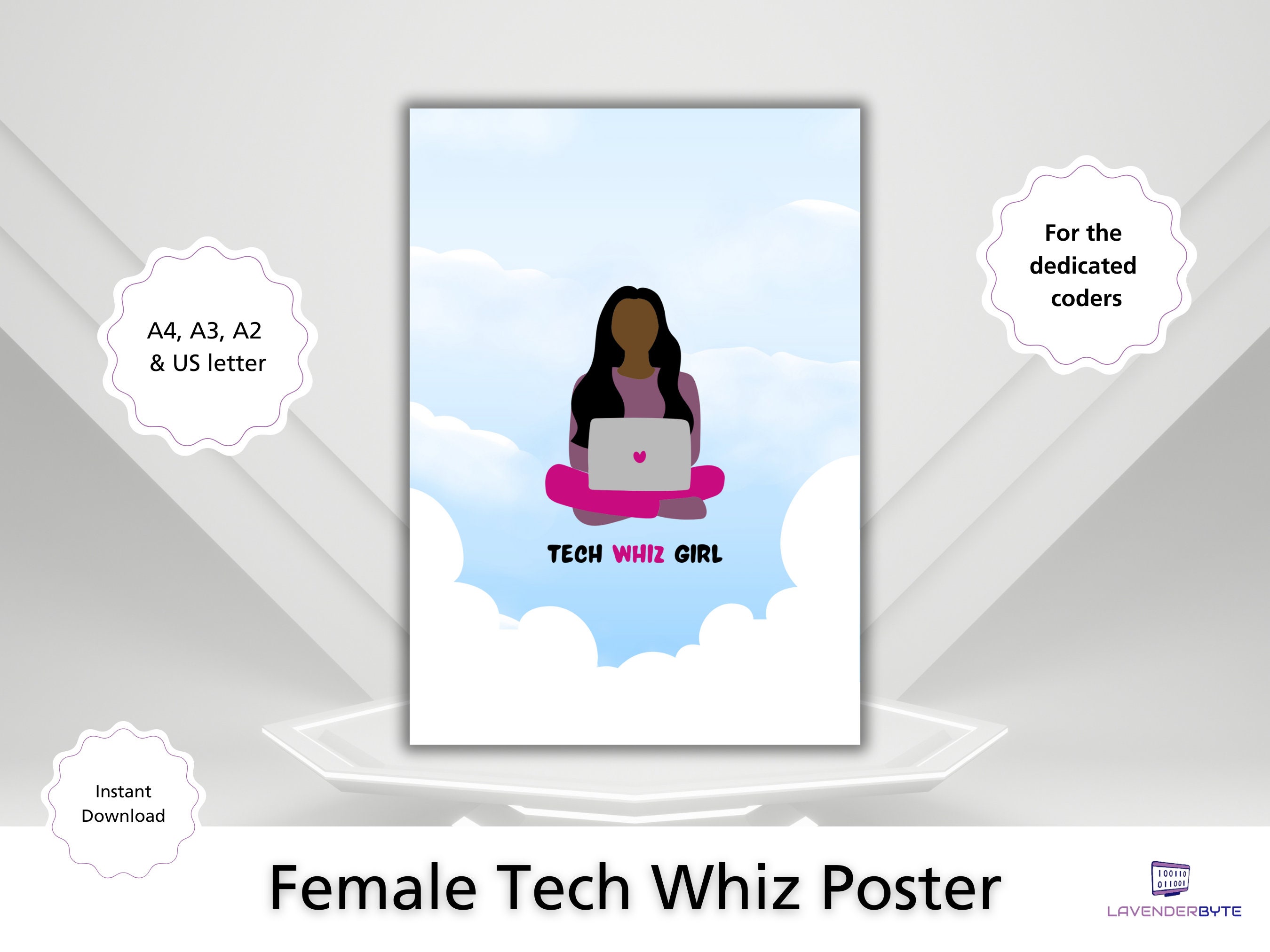 Girls Who Code Poster Set | Tech Whiz Coding Decor | Computer Science ...