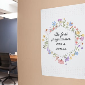 Printable Wall Art | Programming Poster | Computer Science & Computing | STEMinist Digital Coding | Female Women Technology | Girls Who Code