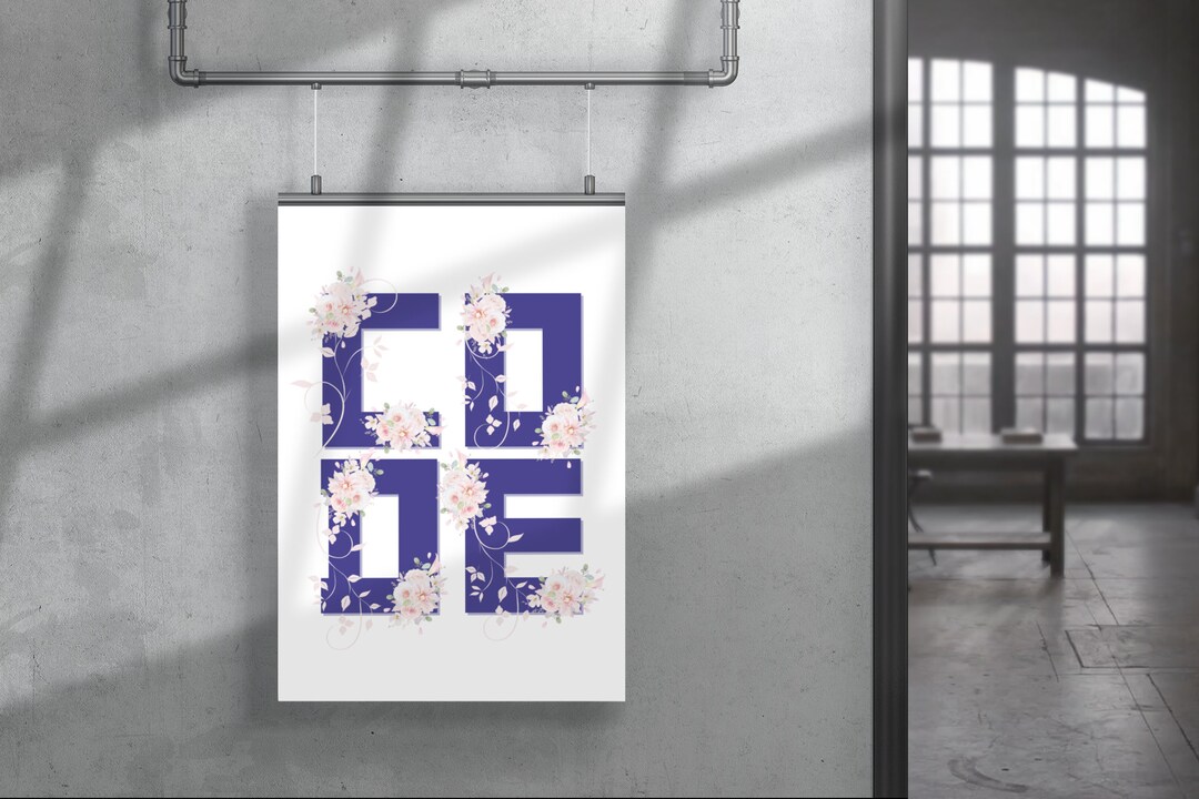Visual Reference: Code Office Print Computer Home Room Decor For Coding Girls