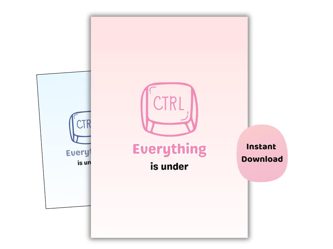 Retro Techie Poster Set | Everything Under Ctrl Wall Art | Graduation ...