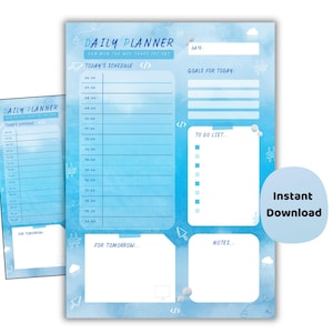 Agenda quotidien informatique | Étude imprimable et suivi du temps