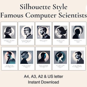 Famous Computer Scientists Poster Set | STEM Classroom Posters | Digital Download