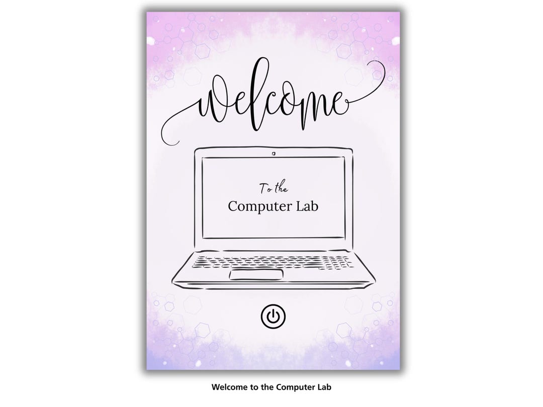 Computer Lab Welcome Poster | Tech Classroom Door Display - Etsy Australia