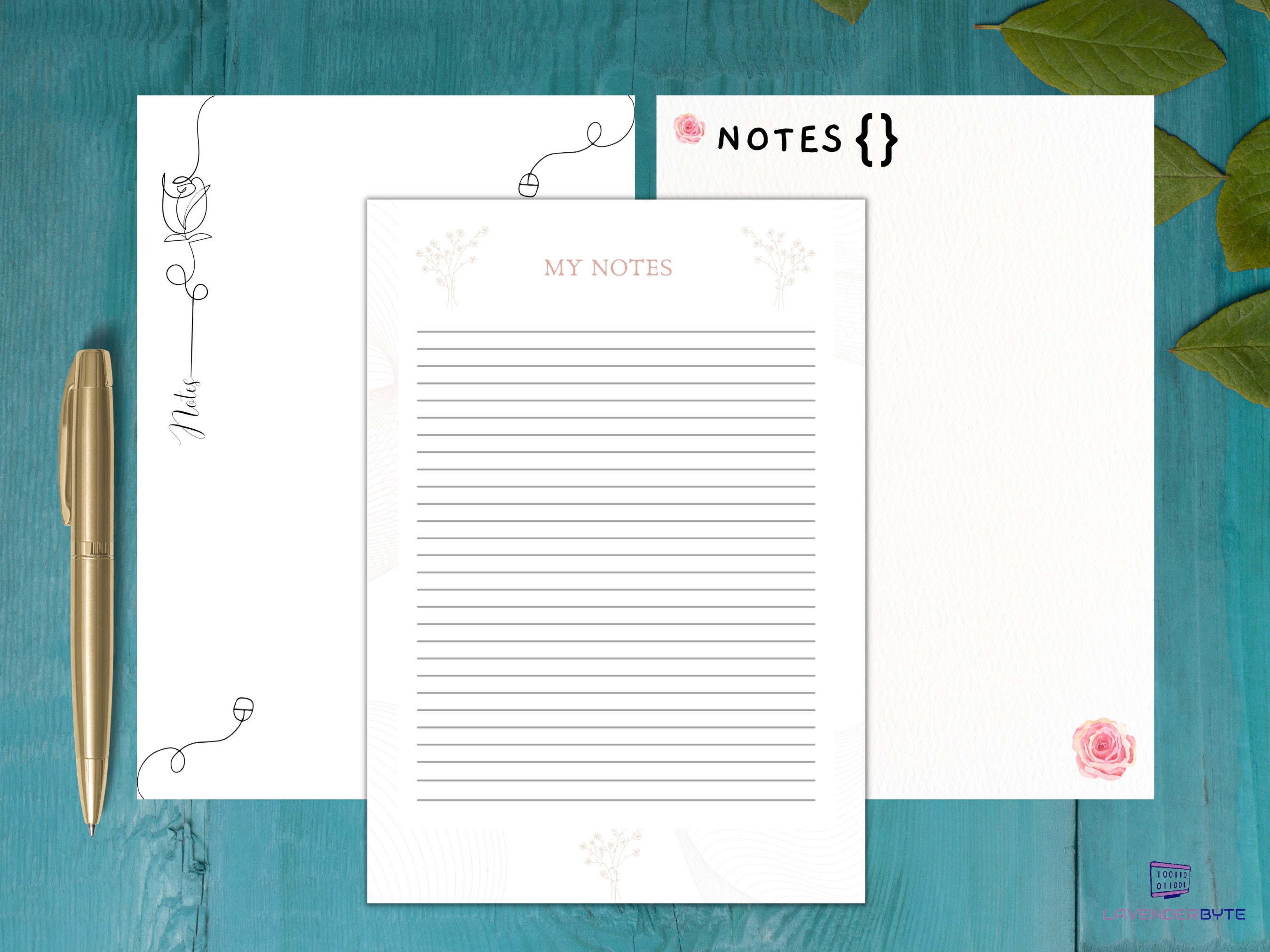 Computer Science Writing Paper | Coding Notes Template | Tech Theme ...