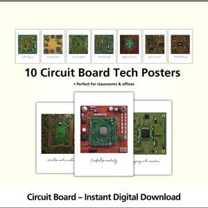 Platine Poster 10er Set | Computer Science Kunst | Tech Klassenzimmer Dekor