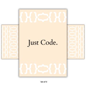 Just Code Poster Set | Minimal Coding Wandkunst | Bürotechnik Decor