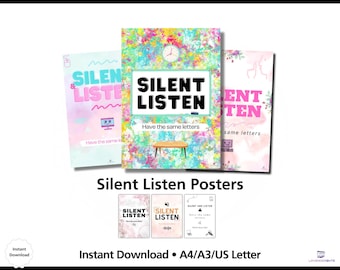 Silent Listening Classroom Poster | Behaviour Management Wall Art