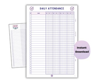 Anwesenheits-Tracker Printable | Notenblätter für das Klassenzimmer