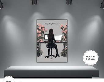 Women in Tech Wall Art, Girls Who Code Print, codering klas decor, cadeau vrouwelijke programmeur, STEM-muurkunst computerwetenschap poster, digitaal