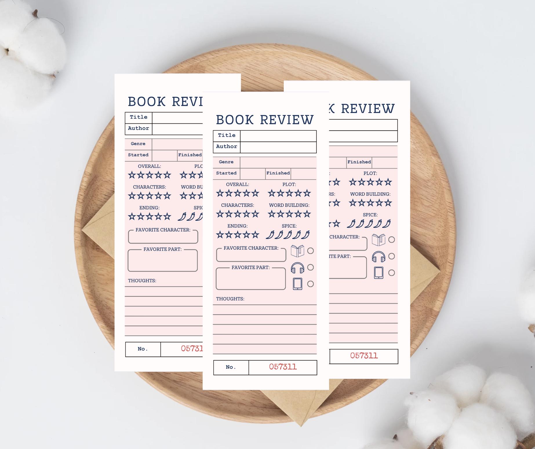 Book Review Bookmark Template, Book Club Discussion Game Bookmark, Book ...
