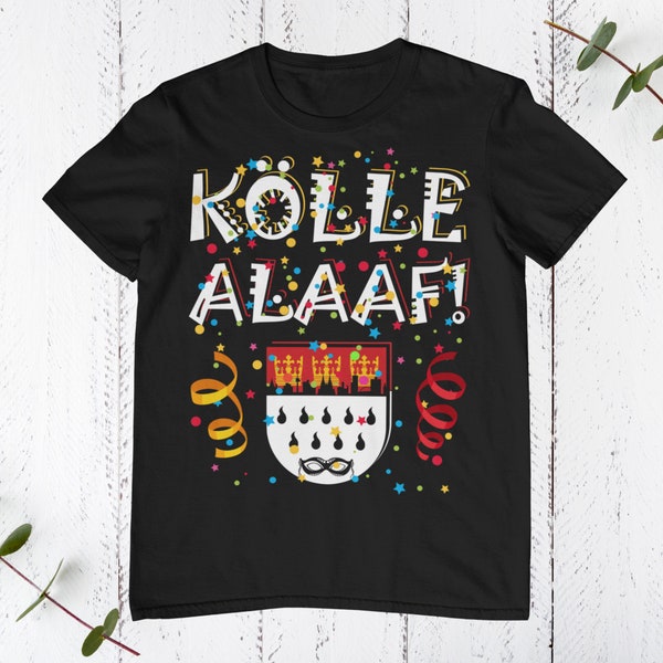 T-Shirt Unisex | Karnevalskostüm | Kölner Wappen Konfetti | Kölle Alaaf! | Verkleidung Fasching