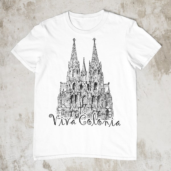 T-shirt unisexe femmes et hommes | Costume de carnaval avec | de la cathédrale de Cologne Viva Colonia | Déguisement Carnaval