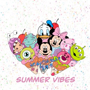 Mouse and Duck  IceCream Summer Vibes Digital  File