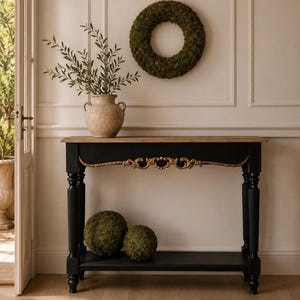 Slim Console Table for Elegant Hallway, Narrow Console Table, Handmade Furniture. Media Console. Entryway Furniture. Black Side Table.