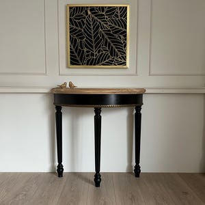 Narrow Console Table Wood, Italian Style Entryway Table, Handmade Luxury Console, Old Money Furniture, C Table Wedding Gift Furniture