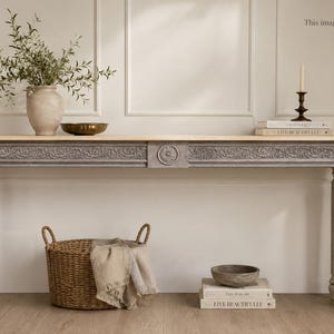 Narrow Console Table for Hallway. Handmade Furniture, Elegant Italian-style Writing Desk. Entryway Table, Slim Console Table, Sofa Table