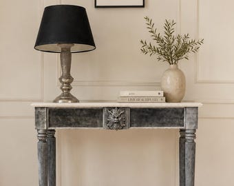 Wood Writing Desk, Narrow Console Table, Elegant Sofa Table in Old-Money Style, Handmade Furniture. Luxury Console Table, Wedding Gift Idea