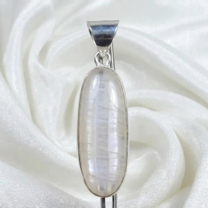 Belomoriet-maansteenhanger, Afrikaanse maansteen edelsteen, 925 zilveren ring, ovale kristallen ketting
