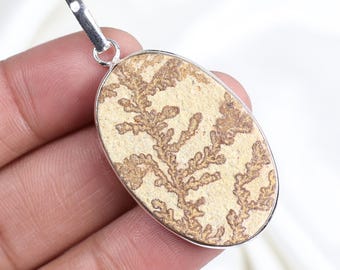 Psilomelane Dendrite Pendant 925 Sterling Silver Pendant Psilomelane Pendant Dendrite Gemstone Pendant Psilomelane Jewelry Bezel Pendant