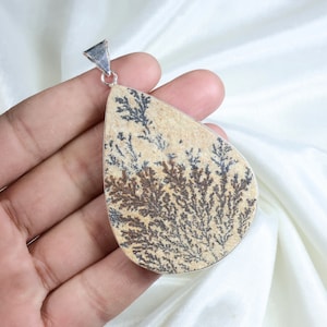 Psilomelane Pendant 925 Silver Pendant Scenic Psilomelane Dendrite Pendant Bezel Pendant Dendritic Pendant Psilomelane Gemstone Pendant Gift