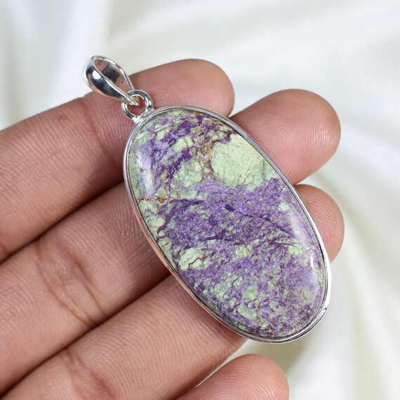 Sterling Silver Stichtite Oval Pendants Sterling Silver Stichtite Oval Pendants