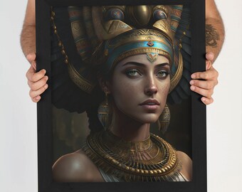 Ancient Egyptian Goddess, PRINTABLE, Wall Art, Digital Art, AI Art, Digital Print, Instant Digital Download