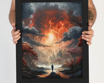 Epic Fantasy Art, PRINTABLE, Wall Art, Digital Art, AI Art, Digital Print, Instant Digital Download