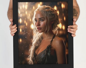 Daenerys Targaryen, Fantasy Portrait Art, PRINTABLE, Wall Art, Digital Art, AI Art, Digital Print, Instant Digital Download