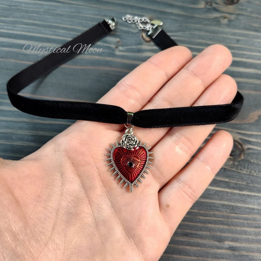Collana girocollo in velluto con ghetti