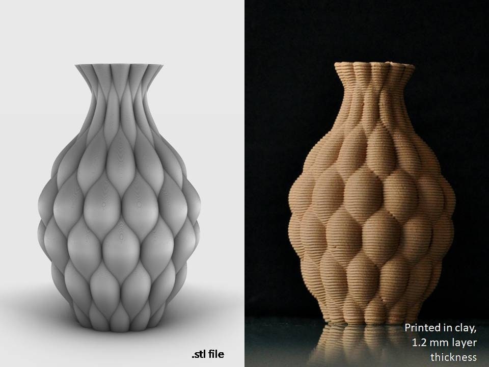 Grape Pattern Vase 3D Printable Model Stl File Suitable for Ceramics