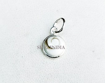 Shiva Eye Sterling Silver Charm: Natural Gemstone Pendant