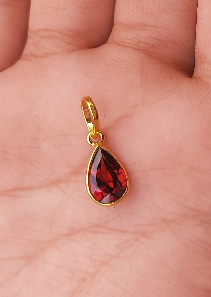 18k Gold Garnet - Etsy