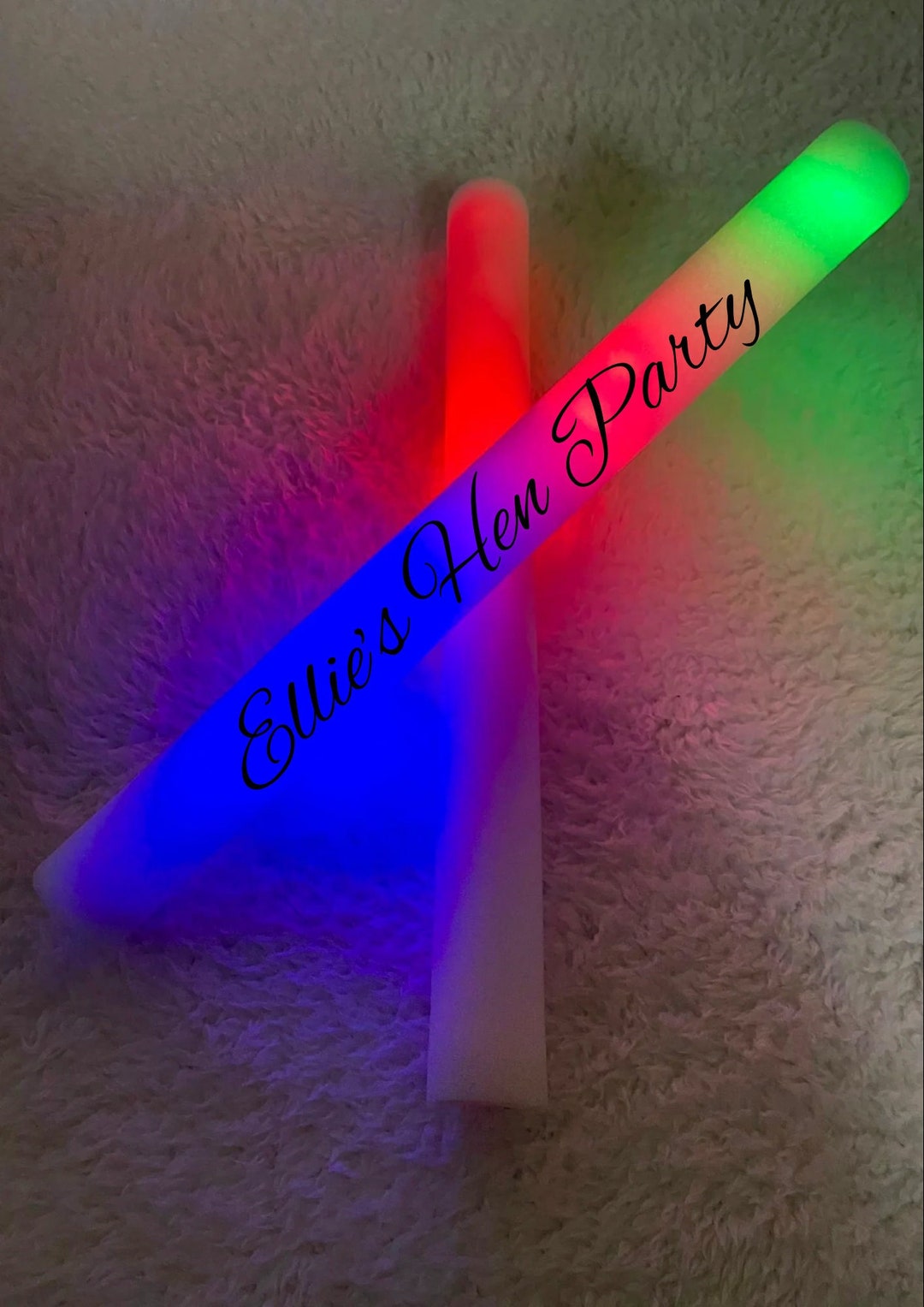 Personalised Foam LED Glow Stick Etsy UK