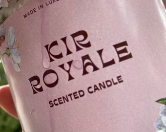 KIR ROYALE - Champagne with forest berries |Scented cocktail inspired candles | 100% organic (soy wax) | Recycled container | Home fragrance