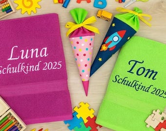 Handtuch mit Namen Bestickt-Wunschtext Personalisiertes Gäste+Handtuch Duschtuch Badetuch Saunahandtuch.Günstiger Personalisierte Geschenke